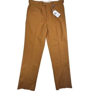 Peter Christian Mens Cotton Twill Chino Trousers 36x31 NWT PleatedBritish